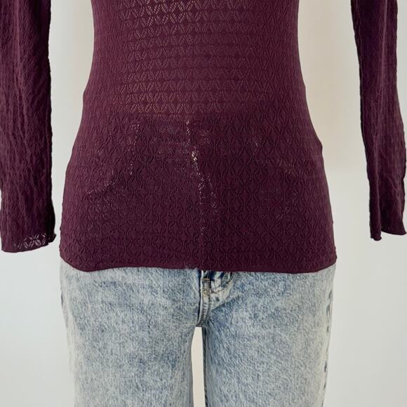 Emilio Cavallini Sheer Long Sleeve Blouse Top Lace Long Sleeve One Size NWT - Picture 4 of 10